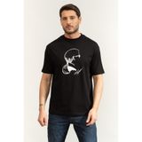 Karl Lagerfeld Bisiklet Yaka T-Shirt, 2XL, 755146562224, Siyah, Erkek