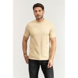 Karl Lagerfeld Bisiklet Yaka T-Shirt Kum Beji, M, 755037553235, Kum beji, Erkek