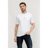 Karl Lagerfeld Bisiklet Yaka T-Shirt, L, 1258, Beyaz, Erkek