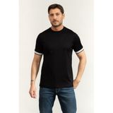 Karl Lagerfeld Bisiklet Yaka T-Shirt, L, 755001561200, Siyah, Erkek