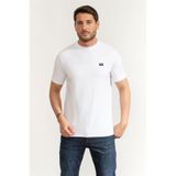 Karl Lagerfeld Bisiklet Yaka T-Shirt, L, 755052562235, Beyaz, Erkek