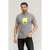 Karl Lagerfeld Bisiklet Yaka T-Shirt, L, 755404 552235, Gri, Erkek