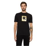 Karl Lagerfeld Bisiklet Yaka T-Shirt, M, 1018271, siyah, Erkek