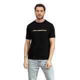 KARL LAGERFELD Bisiklet Yaka T-Shirt , M, 1260, Siyah, Erkek