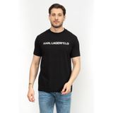 Karl Lagerfeld Bisiklet Yaka T-Shirt, M, 5003162946, Siyah, Erkek