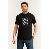 Karl Lagerfeld Bisiklet Yaka T-Shirt, M, 755037562221, Siyah, Erkek