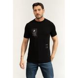 Karl Lagerfeld Bisiklet Yaka T-Shirt, M, 755044561221, Siyah, Erkek