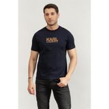 Karl Lagerfeld Bisiklet Yaka T-Shirt, S, 755044552225, Lacivert, Erkek