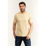 Karl Lagerfeld Bisiklet Yaka T-Shirt, S, 755047562235, Bej, Erkek
