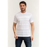 Karl Lagerfeld Bisiklet Yaka T-Shirt, XL, 755004562201, Beyaz, Erkek