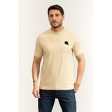 Karl Lagerfeld Bisiklet Yaka T-Shirt, XL, 755049562235, Bej, Erkek