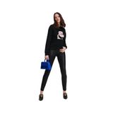 Karl Lagerfeld Boucle Bisiklet Yaka Sweatshirt, M, 5003109374, Siyah, kadın