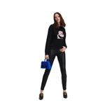 Karl Lagerfeld Boucle Bisiklet Yaka Sweatshirt, S, 5003109374, Siyah, kadın
