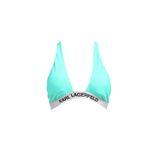 KARL LAGERFELD Boyundan bağlamalı bikini üstü Karl logolu, Florida Keys Green, M