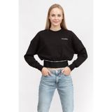 Karl Lagerfeld Branded Bisiklet Yaka Sweatshirt, XS, 5003109388, Siyah, kadın