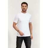 Karl Lagerfeld Crewneck Bisiklet Yaka T-Shirt, 2XL, 755051554235, Gümüş, Erkek