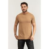 Karl Lagerfeld Crewneck Erkek Bisiklet Yaka T-Shirt, Bej, M Beden