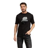 Karl Lagerfeld Crewneck Erkek Bisiklet Yaka T-Shirt, Siyah, S Beden
