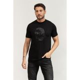 Karl Lagerfeld Crewneck Erkek Bisiklet Yaka T-Shirt Siyah