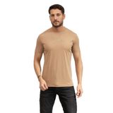 Karl Lagerfeld Crewneck Erkek T-Shirt, Bej, XL