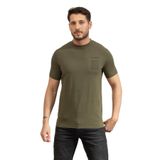 Karl Lagerfeld Crewneck Erkek T-Shirt, Koyu Yeşil, L Beden