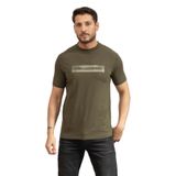 Karl Lagerfeld Crewneck Erkek T-Shirt, Koyu Yeşil, XL