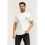 Karl Lagerfeld Crewneck Erkek T-Shirt, XL, Beyaz