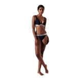 Karl Lagerfeld Elastik logolu bikini altı, Siyah, XL