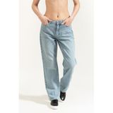 Karl Lagerfeld Embroidery Detail Denim Pants Jean Pantolon, 30, B2W10040, Mavi, Kadın