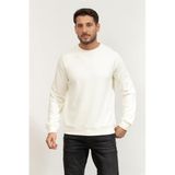 Karl Lagerfeld Erkek Bisiklet Yaka Sweatshirt, Kırmızı, M Beden, Beyaz