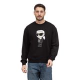 Karl Lagerfeld Erkek Bisiklet Yaka Sweatshirt, Siyah, M Beden