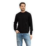Karl Lagerfeld Erkek Bisiklet Yaka Sweatshirt, Siyah, S Beden