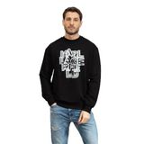 Karl Lagerfeld Erkek Bisiklet Yaka Sweatshirt, Siyah/Beyaz, M Beden