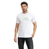 Karl Lagerfeld Erkek Bisiklet Yaka T-Shirt, Beyaz, 2XL
