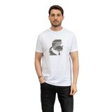 Karl Lagerfeld Erkek Bisiklet Yaka T-Shirt, Beyaz, M Beden