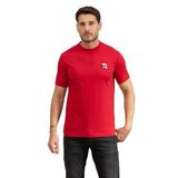 Karl Lagerfeld Erkek Bisiklet Yaka T-Shirt, Kırmızı, M Beden