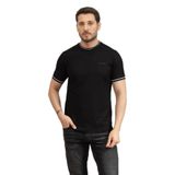 Karl Lagerfeld Erkek Bisiklet Yaka T-Shirt, Siyah, S Beden