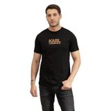Karl Lagerfeld Erkek Bisiklet Yaka T-Shirt, Siyah, XL Beden