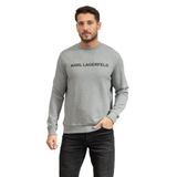 Karl Lagerfeld Erkek Crewneck Bisiklet Yaka Sweatshirt, Gri, M Beden