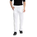 Karl Lagerfeld Erkek Jogger Pantolon,%100 Keten, Beyaz, 33/34 Beden