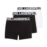 KARL LAGERFELD Erkek Karl Lagerfeld Erkek Tam Elastik Külot (X3), Siyah/beyaz, S