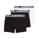 KARL LAGERFELD Erkek Karl Lagerfeld Erkek Tam Elastik Külot (X3), Siyah/beyaz, XL