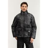 Karl Lagerfeld Erkek Mont, Siyah/Gri, 50 Beden