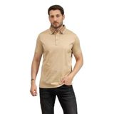 Karl Lagerfeld Erkek Polo Yaka T-Shirt, Bej, L Beden