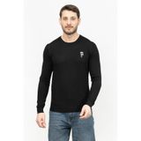 KARL LAGERFELD Erkek Sweatshirt, Bisiklet Yaka, Uzun Kol, Siyah, M