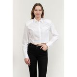 Karl Lagerfeld Fashion Poplin Shirt Kadın Gömlek, Beyaz, 44 Beden