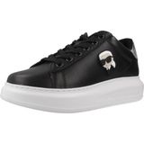 Karl Lagerfeld -Gümüş Deri Sneaker, 36, 5003148259, Siyah, Kadın