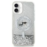 Karl Lagerfeld Heads Sıvı Simli iPhone 16 Plus Magsafe Uyumlu Kılıf