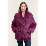 Karl Lagerfeld Hun's Pick Faux Fur Mont, M, Hun's Pick Faux Fur, Mor, Kadın