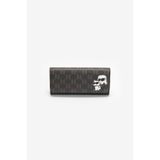 Karl Lagerfeld Ikon Monogram CC Cont Kadın Cüzdanı, Kahverengi